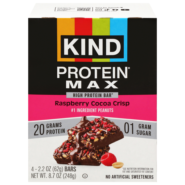 KIND Protein Max Raspberry Cocoa Crisp Bars Same-Day Delivery or Pickup ...