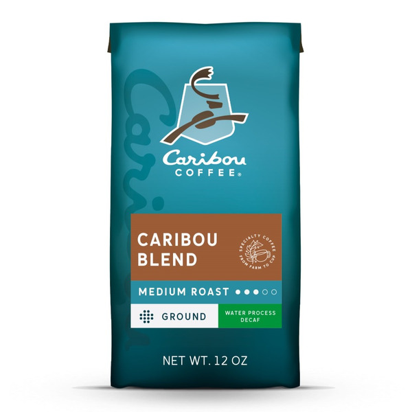 Caribou Coffee Decaf Caribou Blend, Medium Roast Ground Coffee, Bag