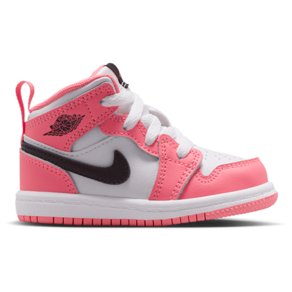 Jordan Toddler Air Jordan 1 Mid Basketball Shoes, Size 7K, Medium/B - Pink Gaze & Black-White