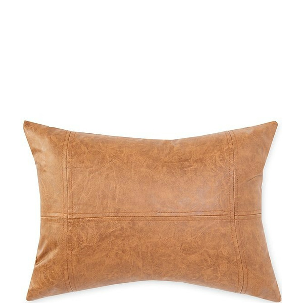 Cremieux Faux Leather Breakfast Pillow