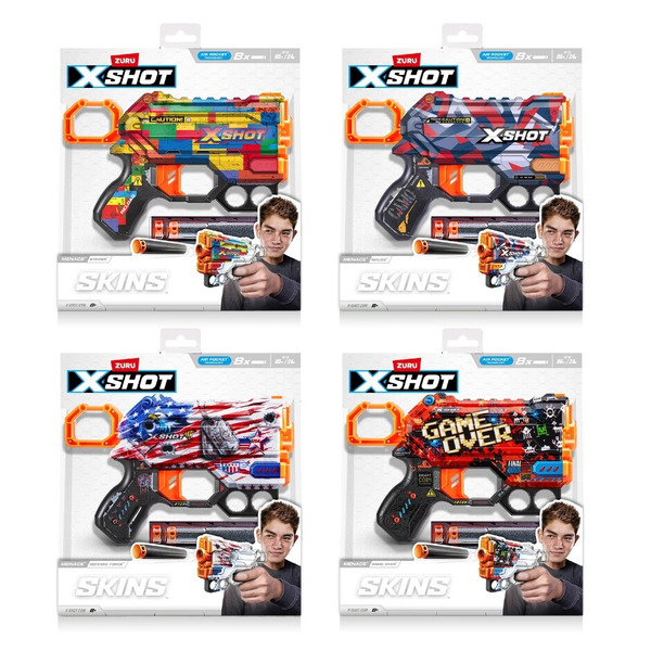 ZURU Toys X Shot Skins Menace Toy Dart Gun Same-Day Delivery