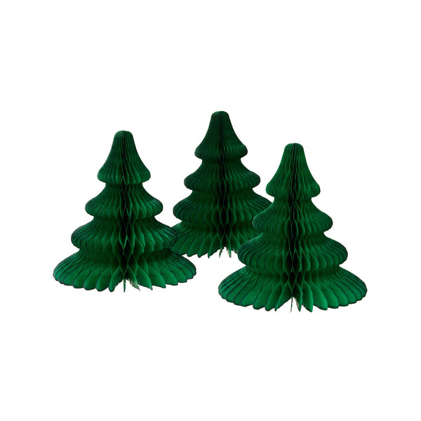 Hester & Cook Small 3D Christmas Tree Centerpiece, 4-1/2 in Diameter x 4-3/4 in H - Green