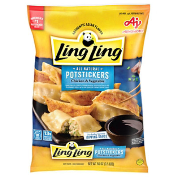 Ling Ling Chicken & Vegetable Potstickers Frozen Asian Appetizers