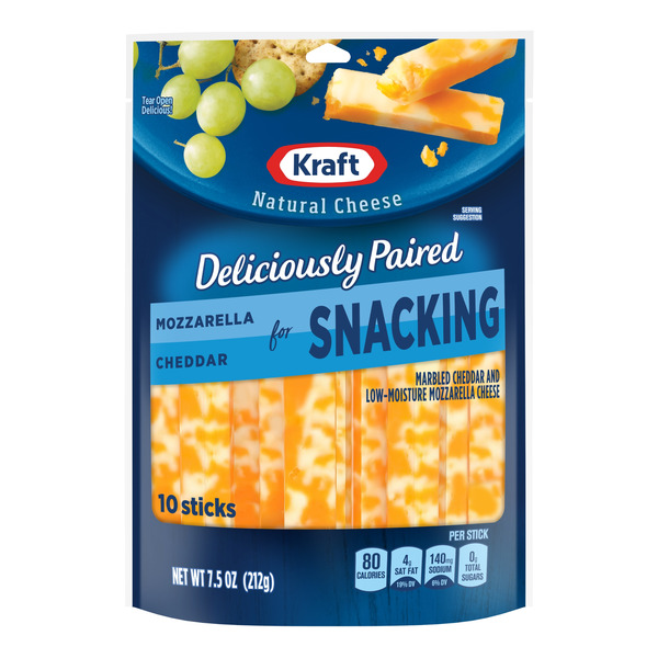 Kraft Expertly Paired Mozzarella & Cheddar Marbled Cheese Snacks