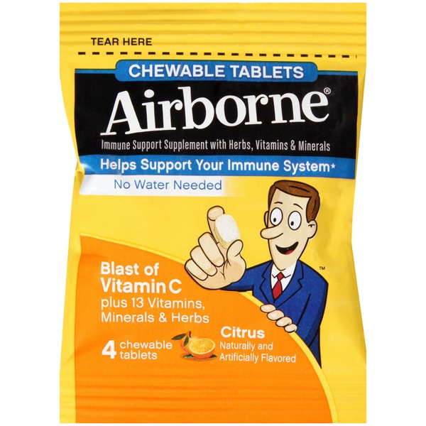 Airborne Immune System Support Citrus Flavor Blast of Vitamin C