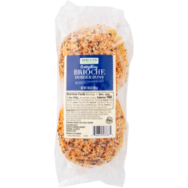 Sprouts Everything Brioche Burger Buns