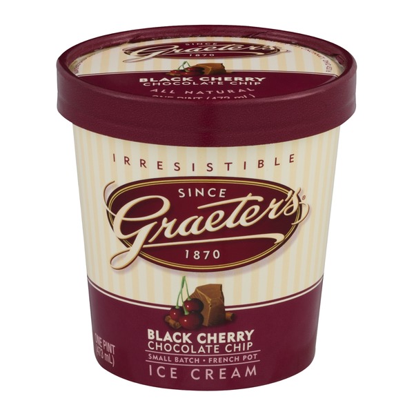Graeter's Handcrafted French Pot Ice Cream Black Cherry Chocolate Chip