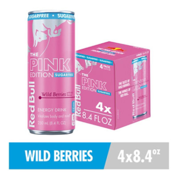 Red Bull Pink Edition Sugarfree Energy Drink Can