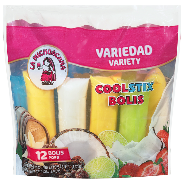 La Michoacana Frozen Fruit & Dairy Ice Pops, Coolstix