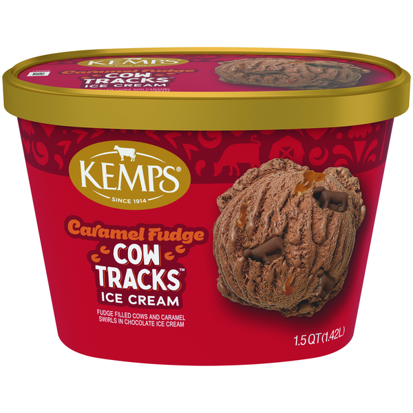 Kemps Caramel Fudge Cow Tracks Ice Cream Same-Day Delivery or