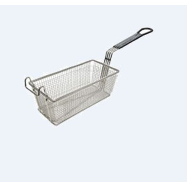 Fry Basket, 11" x 5-3/8" x 4-1/8" deep, black coated handle