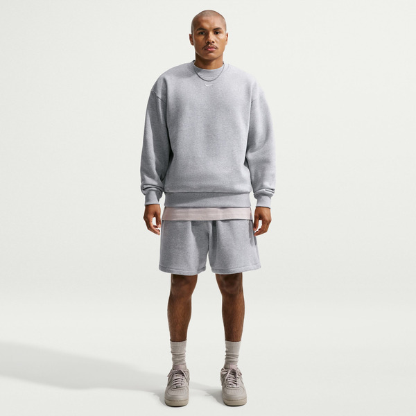 Nike Men's Solo Swoosh Fleece Crewneck Sweatshirt, XXL - Dark Grey Heather