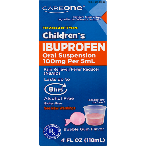 CareOne Children's Ibuprofen Bubble Gum Flavor (4 fl oz) Instacart