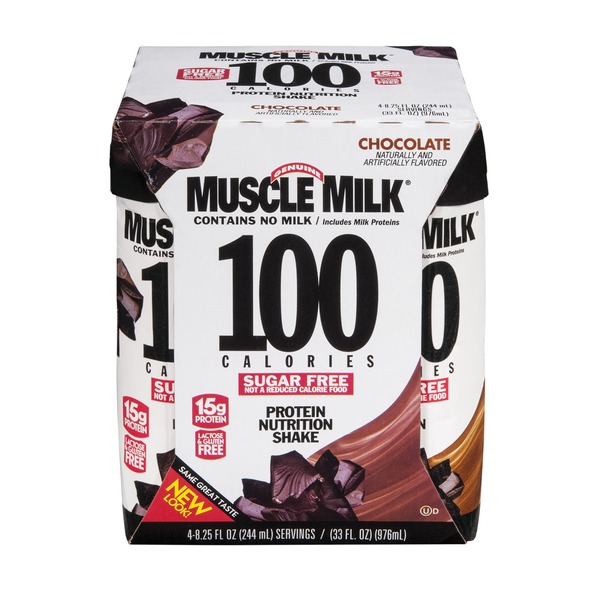 Muscle Milk 100 Calorie Protein Nutrition Shake Chocolate 4 CT (44 fl