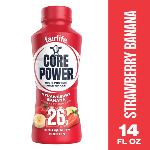 Core Power Protein Shake, Strawberry Banana, 26G Bottle Same-Day