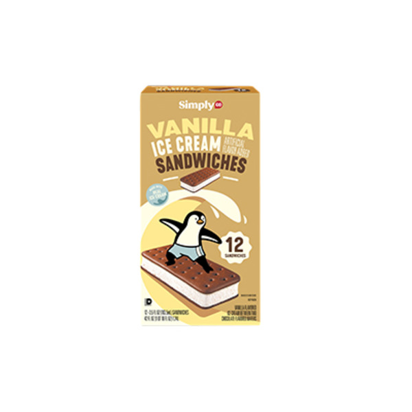Simply GO Vanilla Ice Cream Sandwiches