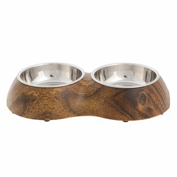 PetSmart Whisker City Wood Double Diner Cat Bowl Same-Day Delivery