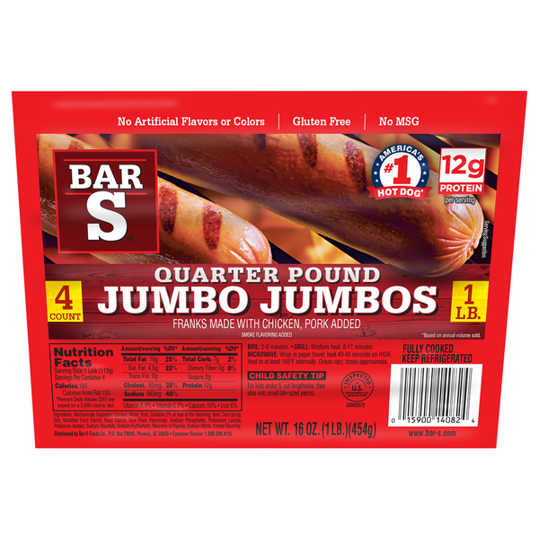 Bar-S Quarter Pound Jumbo Jumbos
