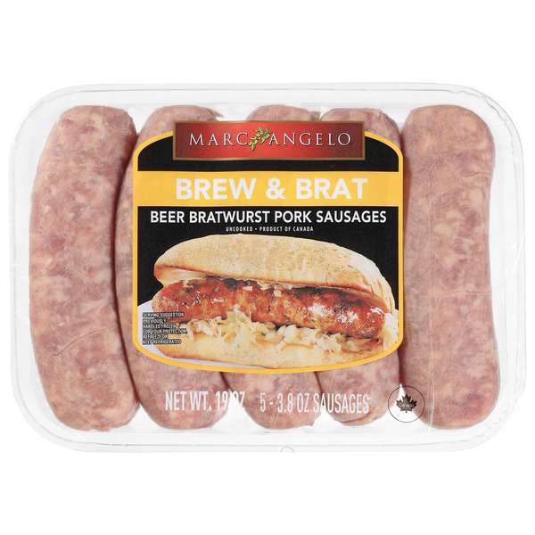 Marcangelo Brew & Brat Beer Bratwurst Pork Sausages