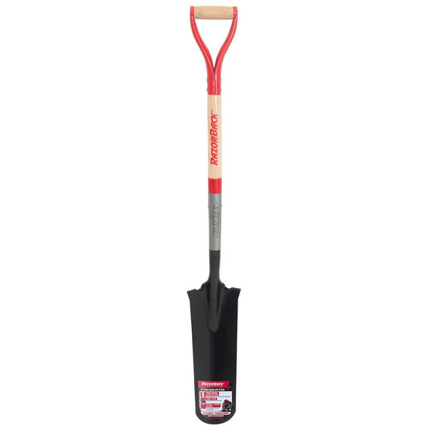 Razor-back 23.5 In. Wood D-handle Steel Blade Drain Spade