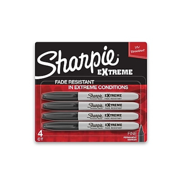 Sharpie 1927436 Extreme Black Fine Point Permanent Markers