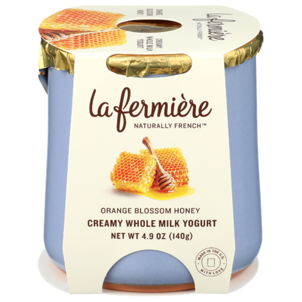 La Fermiere Naturally French Orange Blossom Honey Creamy Whole Milk Yogurt