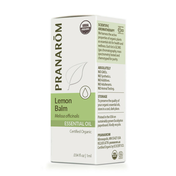 Pranarom Certified Organic Lemon Balm Essential Oil Same-Day