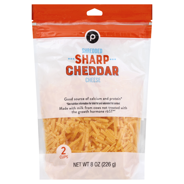 Publix Cheese, Sharp Cheddar, Shredded