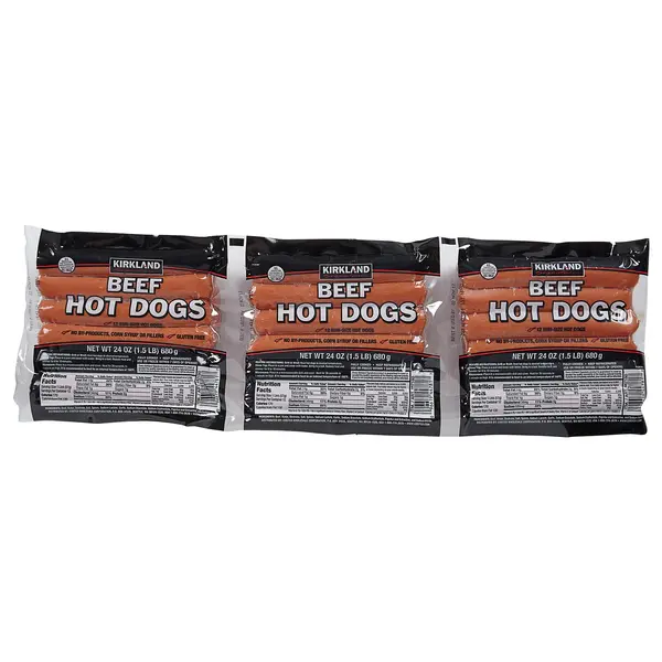 Beef Hot Dogs, 3 x 1.5 lb