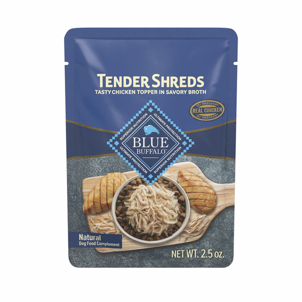Blue Buffalo Natural Tasty Chicken Topper in Savory Broth Dog Food Complement