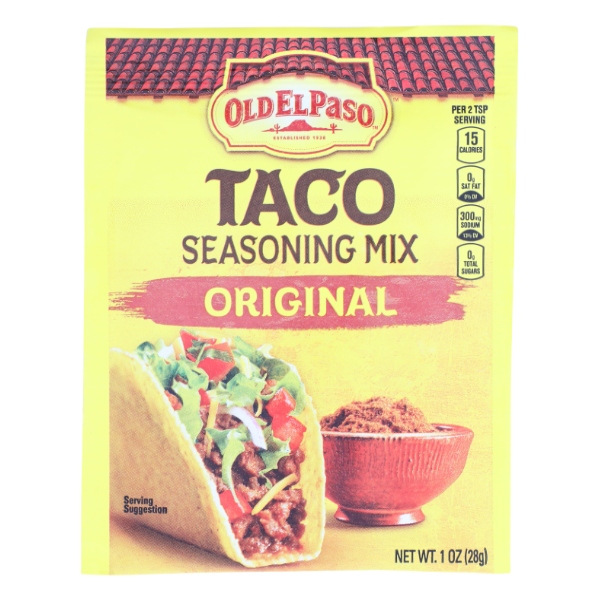 UPC 046000288772 - Old El Paso Low Sodium Taco Seasoning Mix - 1 Oz - View #10