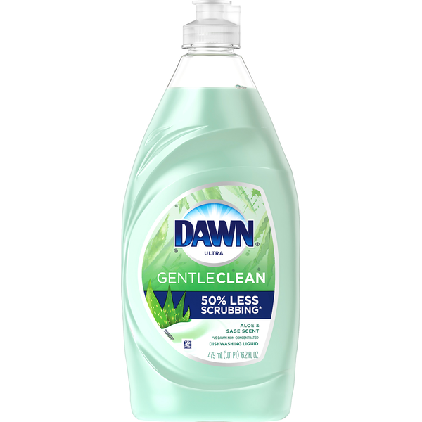 Dawn Dishwashing Liquid, Aloe & Sage Scent, Gentle Clean Same-Day