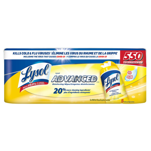 Costco Lysol Advanced Disinfecting Wipes SameDay Delivery Instacart