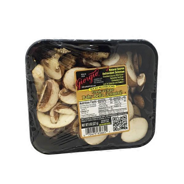 Giorgio Sliced Mushrooms Fresh 'n Clean Baby Bella (crimini) (8 oz