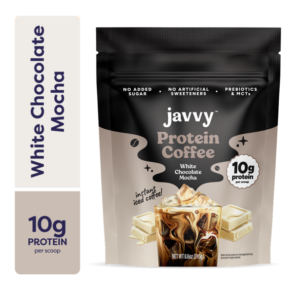 Javvy Coffee White Chocolate Mocha Instant Iced Protein Coffee