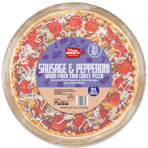 Mama Cozzi's Pizza Kitchen Wood-Fired Sausage Pepperoni Deli Pizza