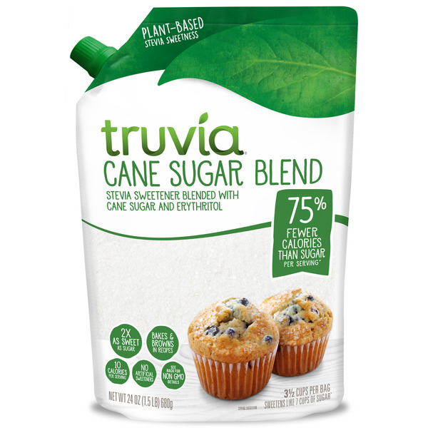 Truvia Cane Sugar Blend, Mix Of Stevia Sweetener And Cane Sugar