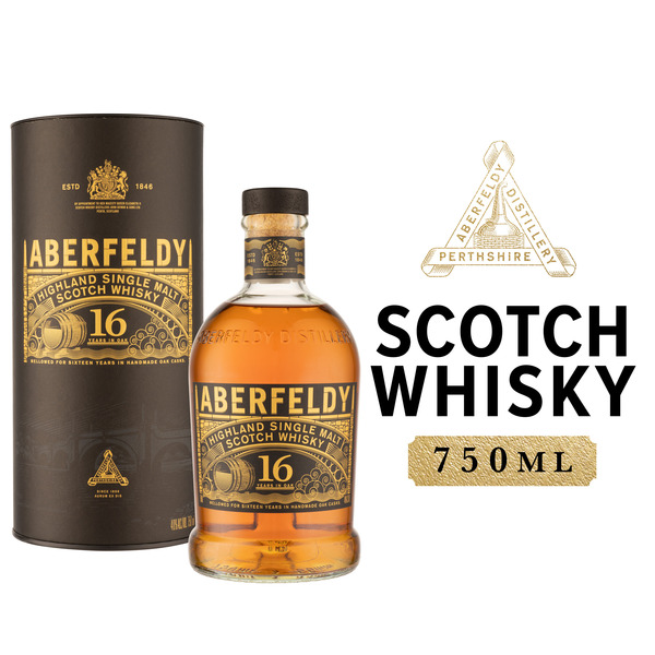 ABERFELDY 16年 シングルモルトウイスキー 700ml ギフトボックス Aberfeldy 16 Year Old Highland Single Malt Scotch Whisky 40% 75Cl