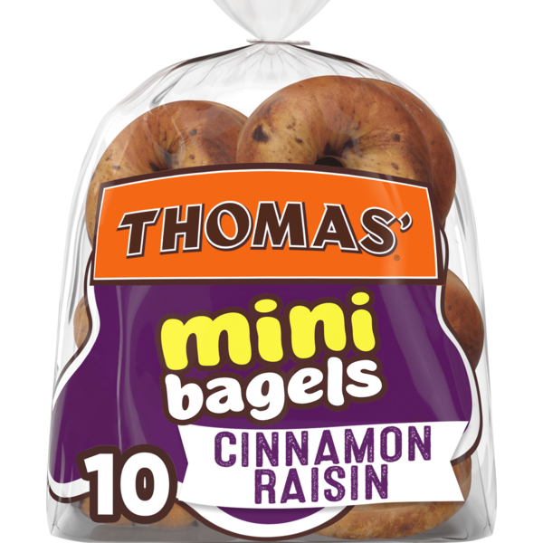 Thomas’ 10 ct, Cinnamon Raisin, Bagels, Bagels, 15 oz