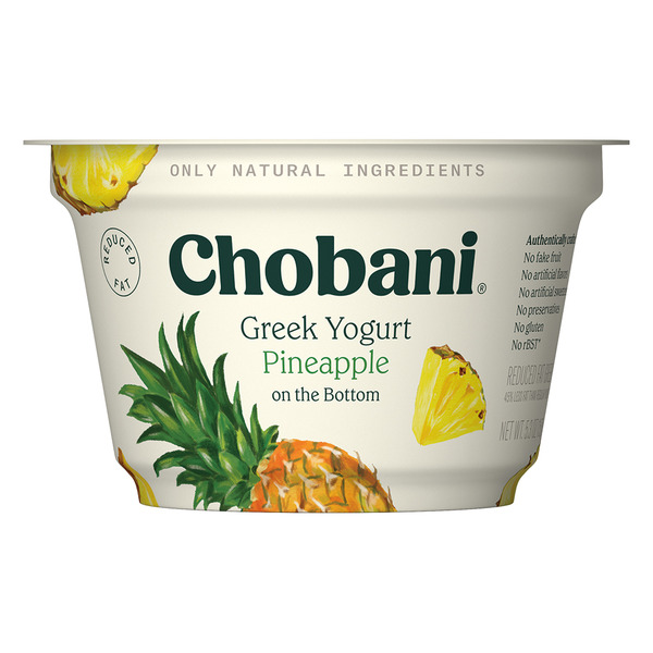 Chobani Pineapple Fruit on Bottom Greek Yogurt