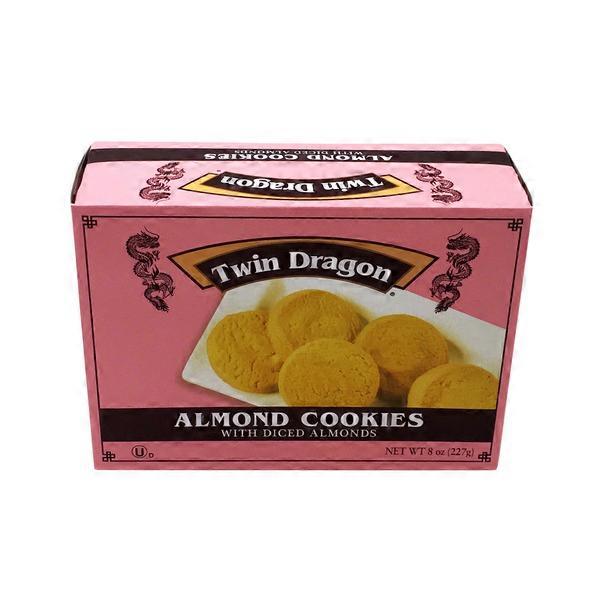 Twin Dragon Almond Cookies With Diced Almonds