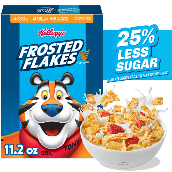 Kellogg's 25% Less Sugar Breakfast Cereal,  Box (1 Box)