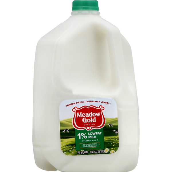 Meadow Gold Milk, 1% Lowfat
