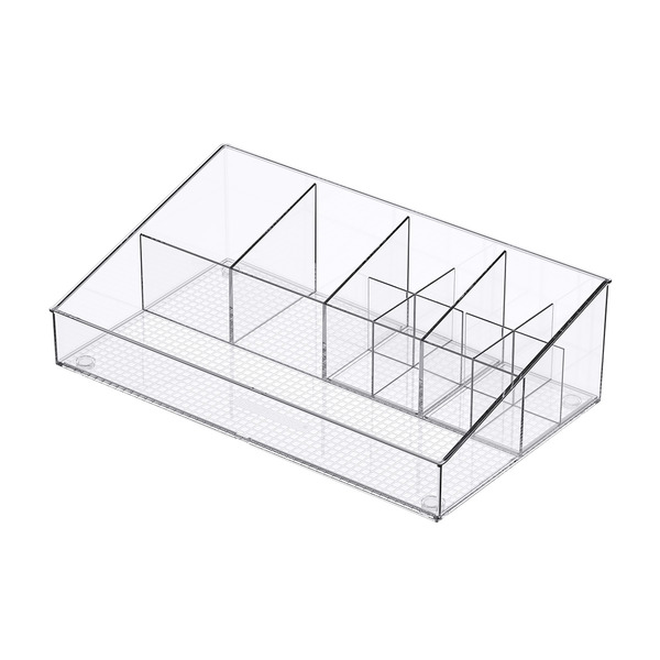 Everything Organizer Wide Divided Clear Organizer, 12 x 7 x 3-1/2 in