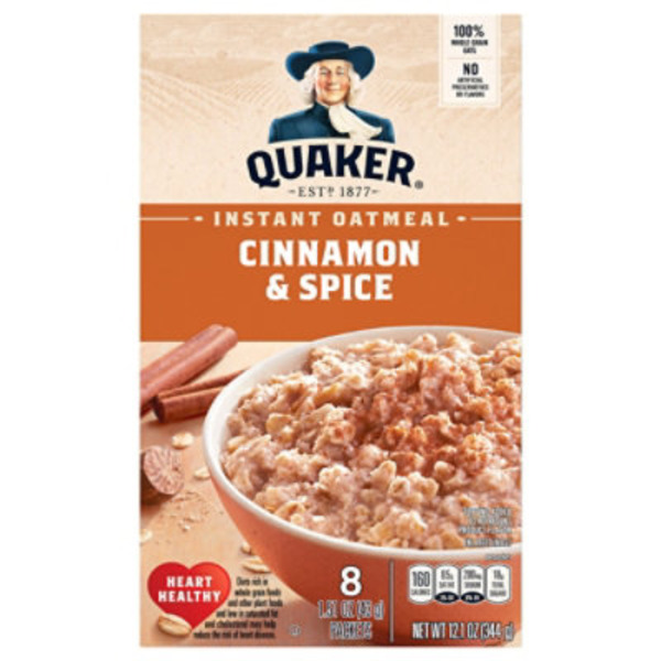Quaker Cinnamon & Spice Instant Oatmeal