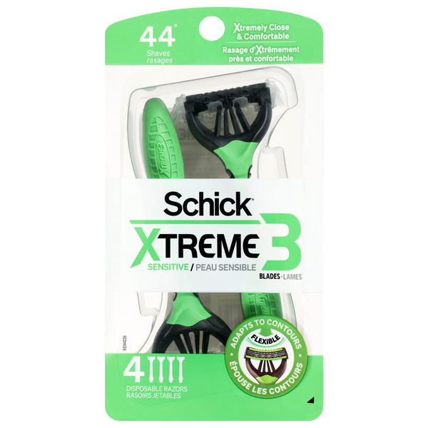 Schick Xtreme 3 Sensitive Skin Disposable Razors for Men Same-Day