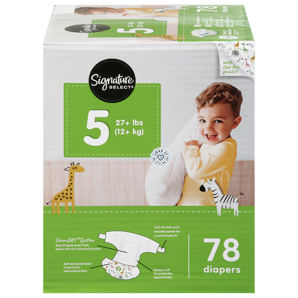 Signature SELECT Size 5 Diapers (27+ lbs (12+ kg))