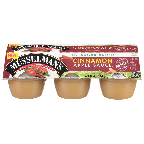 Musselman's Apple Sauce, Cinnamon, No Sugar Added Same-Day