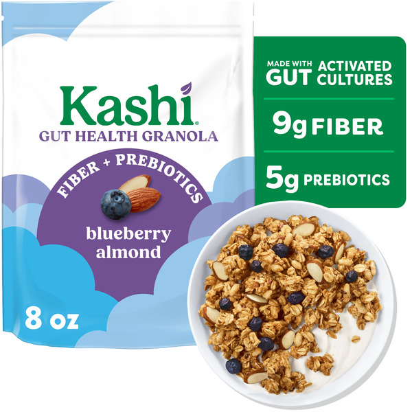 Kashi Gut Health Blueberry Almond Granola, Prebiotics and High Fiber, Whole Grain