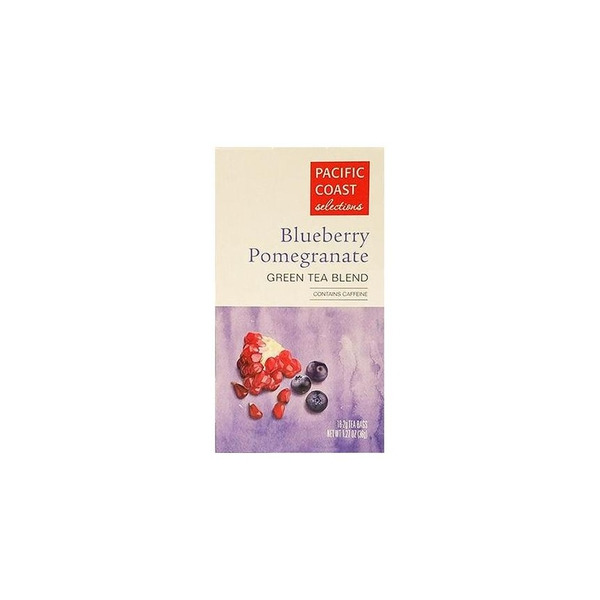 サリーページ Pacific Coast Selections Green Tea Blend, Blueberry Pomegranate